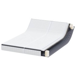 Matelas 2 pcs Blanc et Gris 80 x 200 cm Printemps Bonell 626051626051