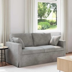 Canapé Gris clair 158 x 78 x 80 cm Velours 626055626055