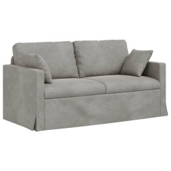 Canapé Gris clair 158 x 78 x 80 cm Velours 626055626055