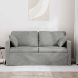 Canapé Gris clair 158 x 78 x 80 cm Velours 626055626055