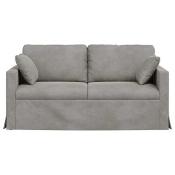 Canapé Gris clair 158 x 78 x 80 cm Velours 626055626055