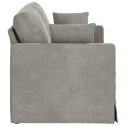 Canapé Gris clair 158 x 78 x 80 cm Velours 626055626055