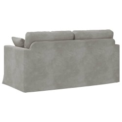 Canapé Gris clair 158 x 78 x 80 cm Velours 626055626055