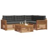 Ensemble de canapés d'extérieur 5 pcs Naturel et Anthracite 626064626064
