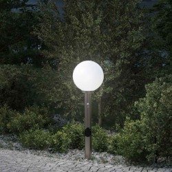 Borne lumineuse avec détecteur et prise 80 cm acier inoxydable IP44 626068626068