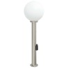 Borne lumineuse avec détecteur et prise 80 cm acier inoxydable IP44 626068626068