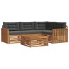 Ensemble de canapés d'extérieur 5 pcs Naturel et Anthracite 626069626069