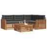 Ensemble de canapés d'extérieur 5 pcs Naturel et Anthracite 626069626069