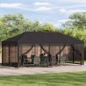Gazebo avec murs latéraux 6 x 3 m Anthracite Polyester et Acier 626070626070