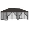 Gazebo avec murs latéraux 6 x 3 m Anthracite Polyester et Acier 626070626070