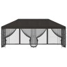 Gazebo avec murs latéraux 6 x 3 m Anthracite Polyester et Acier 626070626070