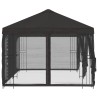 Gazebo avec murs latéraux 6 x 3 m Anthracite Polyester et Acier 626070626070