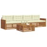 Ensemble de canapés d'extérieur 5 pcs Naturel et Crème 626075626075