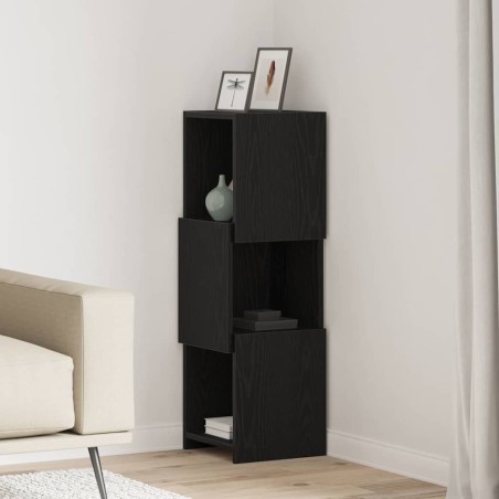 Meuble d'angle Chêne noir 30,5x30x95cm Bois d'ingénierie 626076626076