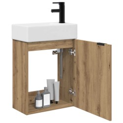 Meuble de salle de bain avec robinet Chêne artisanal 626077626077