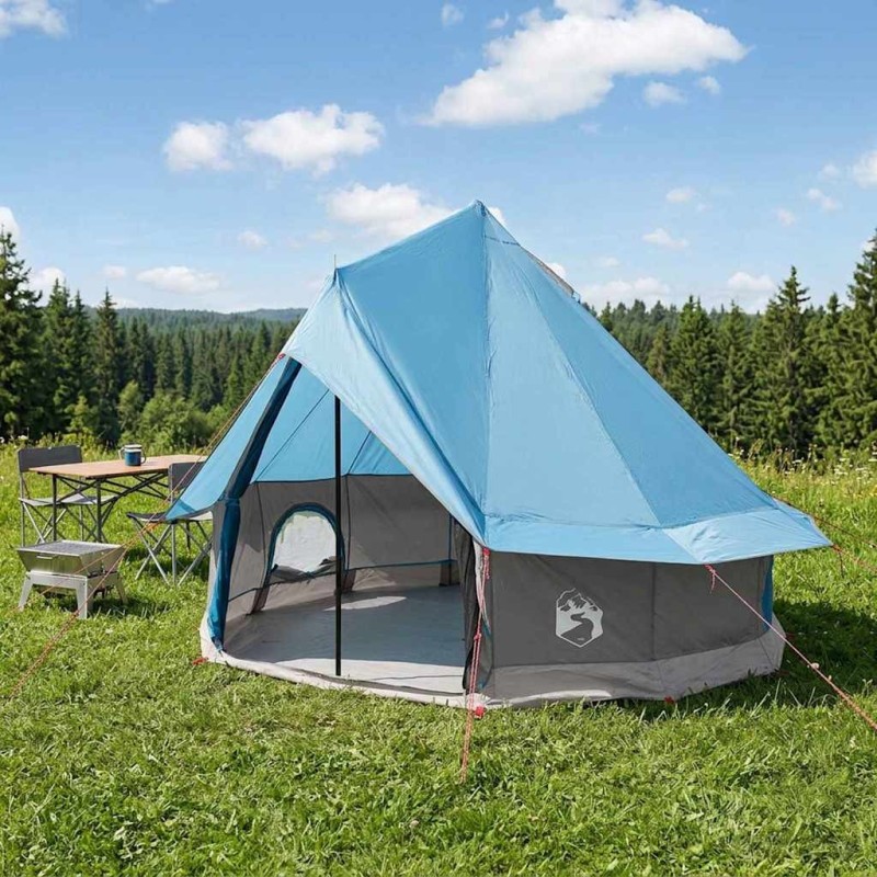 Tente Tipi avec toit Bleu 250 x 250 cm Polyester et Acier 626079626079