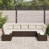 Ensemble de canapé de jardin 7 pcs Marron polyrotin 626084626084