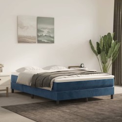 Matelas de lit à ressorts ensachés fermeté moyenne Bleu foncé 140x190x20 cm 626085626085