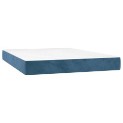 Matelas de lit à ressorts ensachés fermeté moyenne Bleu foncé 140x190x20 cm 626085626085