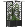 Lit Élevé avec Treillis et Toit Noir 122 x 40 x 138 cm PP 626088626088