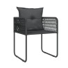 Ensemble à manger de jardin 7 pcs Noir 626091626091