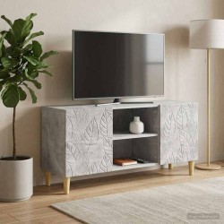Meuble TV 102 x 34,5 x 50 cm Gris béton Bois d'ingénierie 626092626092
