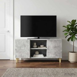 Meuble TV 102 x 34,5 x 50 cm Gris béton Bois d'ingénierie 626092626092