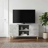 Meuble TV 102 x 34,5 x 50 cm Gris béton Bois d'ingénierie 626092626092