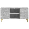Meuble TV 102 x 34,5 x 50 cm Gris béton Bois d'ingénierie 626092626092