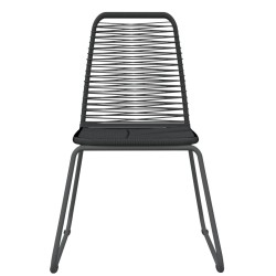 Ensemble à manger de jardin 5 pcs Noir 626098626098