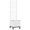 Bac de jardin avec treillis et roues Blanc 40 x 40 x 146 cm PP 626100626100