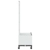 Bac de jardin avec treillis et roues Blanc 40 x 40 x 146 cm PP 626100626100