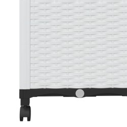 Bac de jardin avec treillis et roues Blanc 40 x 40 x 146 cm PP 626100626100