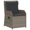 Salon de jardin 5 pcs avec coussins Gris Résine tressée 626101626101