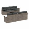 Ensemble de canapé de jardin 9 pcs Gris Poly rotin 626102626102
