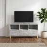 Meuble TV 102 x 34,5 x 50 cm Gris béton Bois d'ingénierie 626125626125