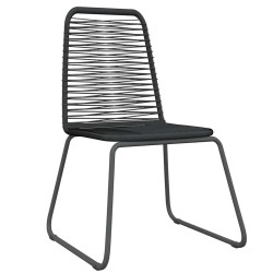 Ensemble à manger de jardin 5 pcs Noir 626128626128