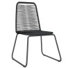 Ensemble à manger de jardin 5 pcs Noir 626128626128