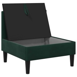 Canapé moyen avec rangement Vert foncé Velours 626129626129