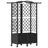 Lit Élevé avec Treillis et Toit Noir 122 x 40 x 144 cm PP 626130626130