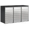 Rangement de poubelle à roulettes pour 3 poubelles Acier 626133626133