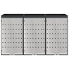 Rangement de poubelle à roulettes pour 3 poubelles Acier 626133626133