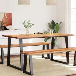 Table à manger 160x80x75 cm bois d'acacia solide à bord vif 626134626134