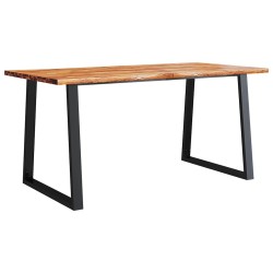 Table à manger 160x80x75 cm bois d'acacia solide à bord vif 626134626134