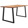 Table à manger 160x80x75 cm bois d'acacia solide à bord vif 626134626134