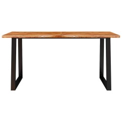 Table à manger 160x80x75 cm bois d'acacia solide à bord vif 626134626134