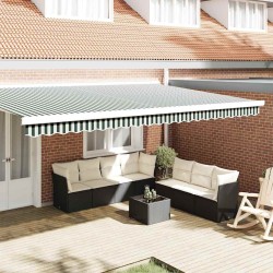 Remplacement de lambrequin Vert et blanc 480 x 20 cm Polyester 626135626135