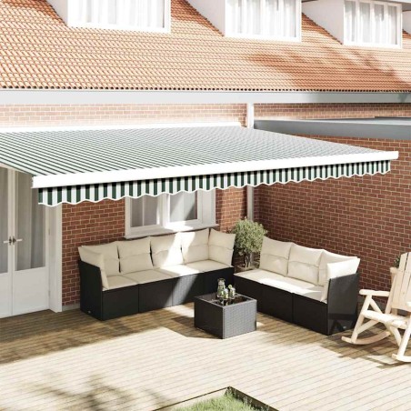 Remplacement de lambrequin Vert et blanc 480 x 20 cm Polyester 626135626135