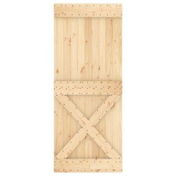 Porte coulissante Naturel et noir 85 x 210 cm 626140626140