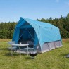 Tente tunnel avec toit Bleu 8 personnes Polyester et Acier 626145626145